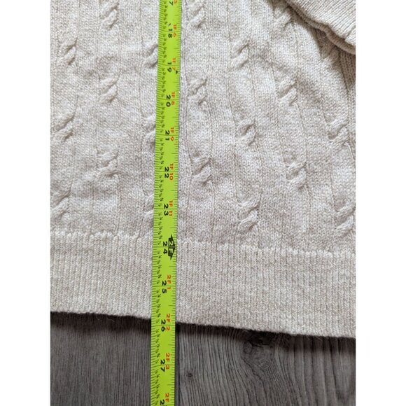 Loft Womens Cable Knit Wool Blend V-Neck Sweater M New - Picture 9 of 10